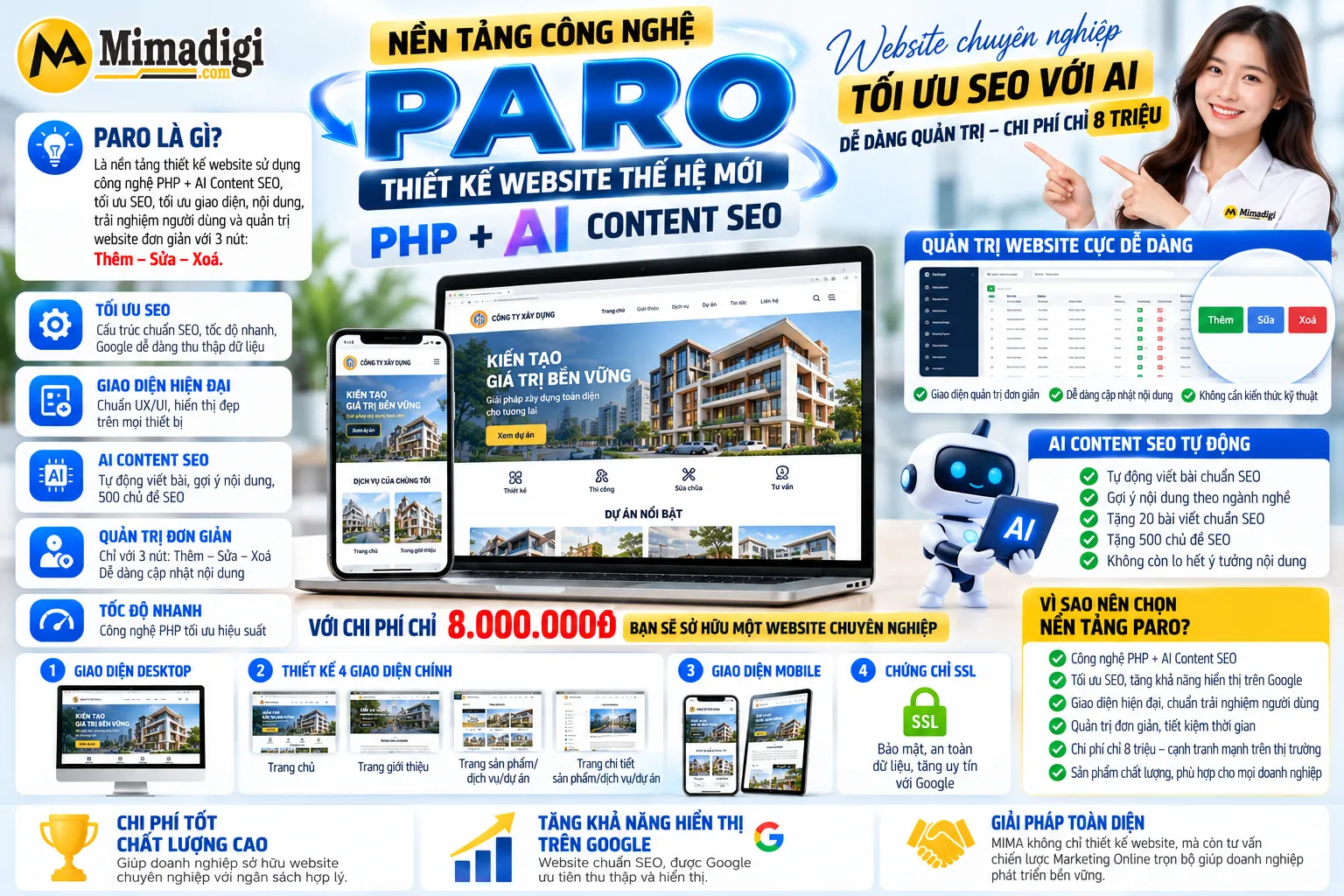 Thiết kế website Paro MIMA
