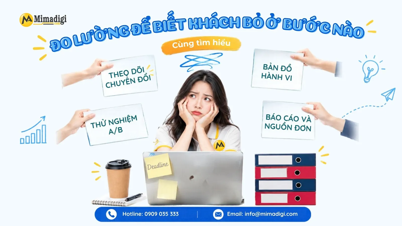 Phân tích hành vi và phễu chuyển đổi giúp xác định bước khách rời website