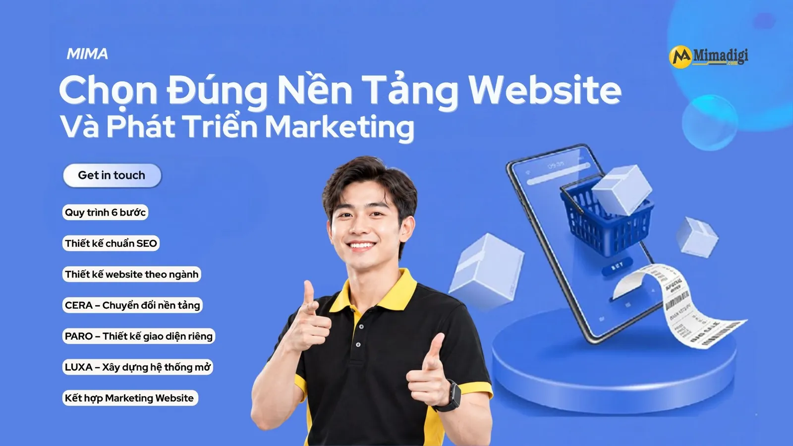 MIMA thiết kế website theo ngành hàng với CERA, PARO, LUXA kết hợp Marketing Website