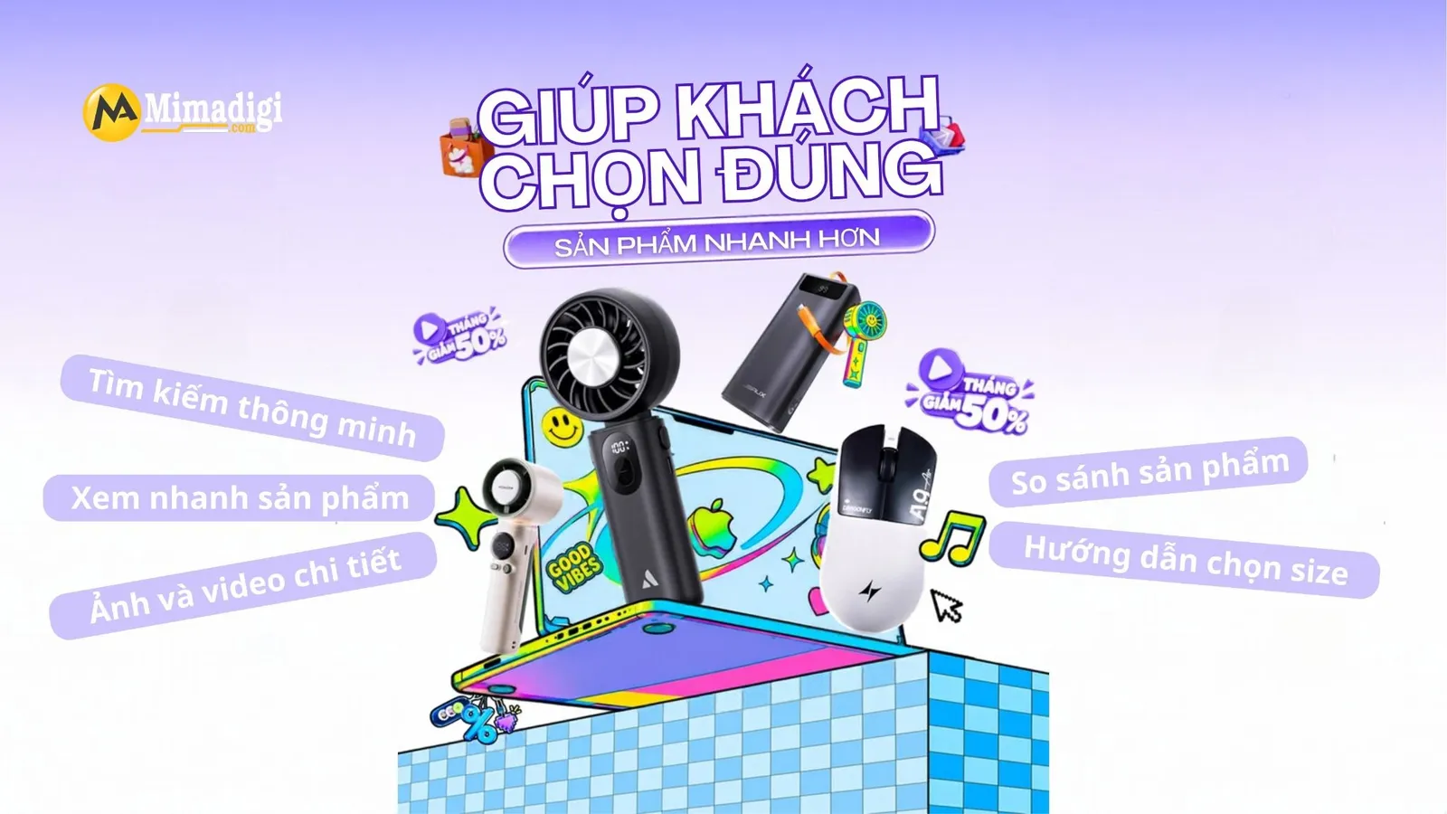 Bộ lọc, tìm kiếm và so sánh sản phẩm giúp khách lựa chọn nhanh hơn