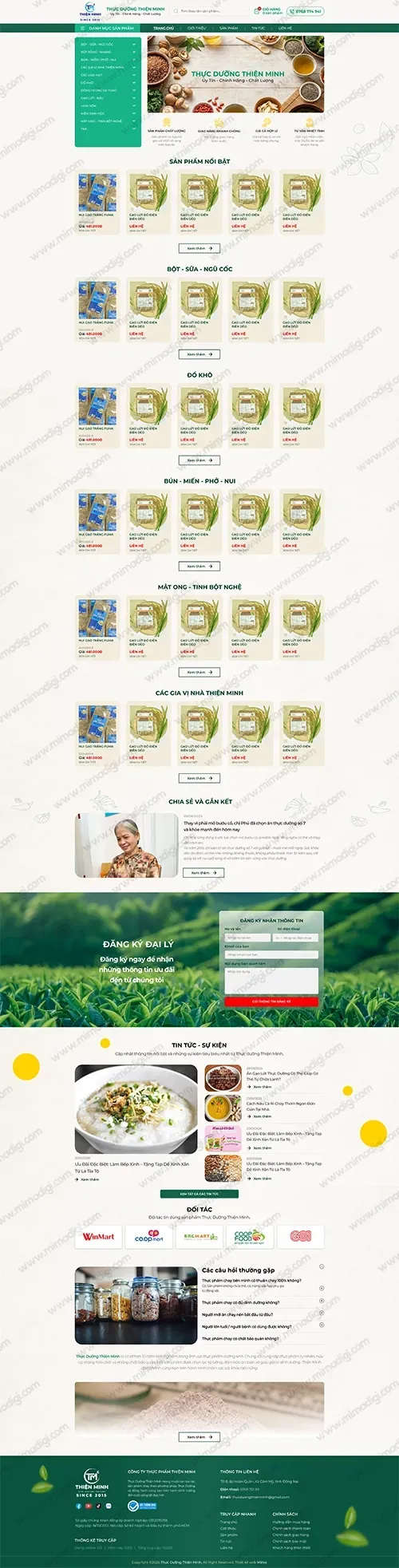 Dự Án Website Thực Phẩm Chay Thiện Minh