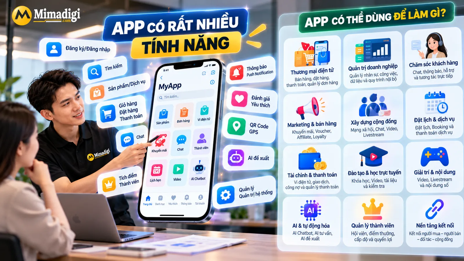 App có những tính năng gì