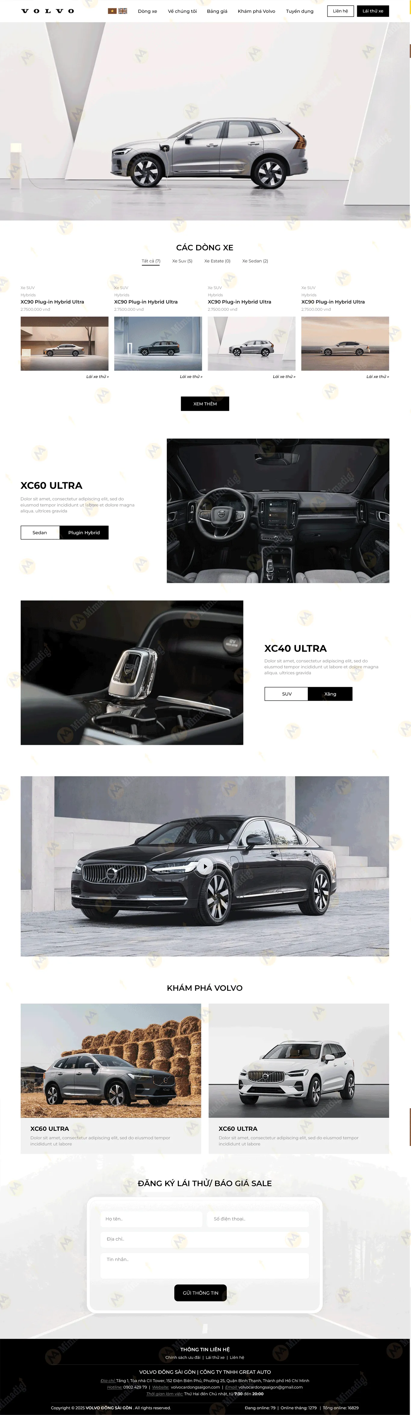 Volvo – Biểu tượng của an toàn, đẳng cấp và đổi mới đến từ Thụy Điển với thiết kế web MIMA