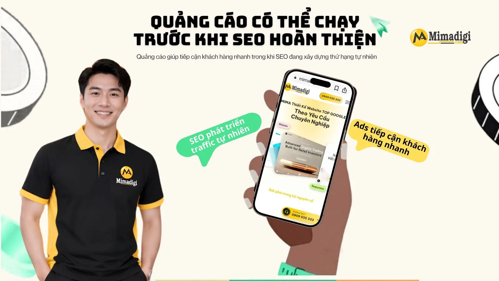 Kết hợp SEO website và quảng cáo Google để tiếp cận khách hàng trong quá trình phát triển thứ hạng tự nhiên