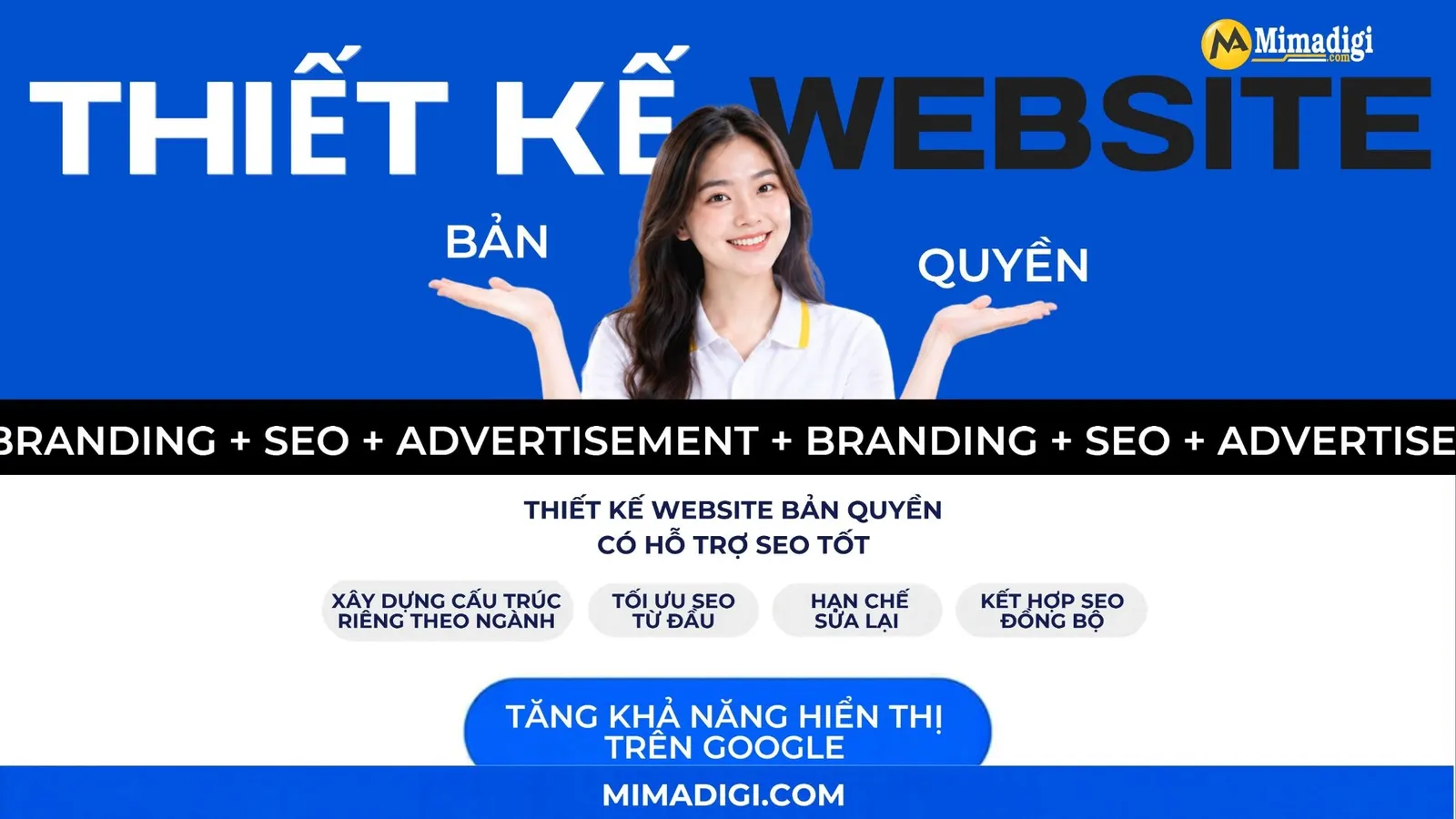 Thiết kế website bản quyền theo yêu cầu, xây dựng cấu trúc chuẩn SEO ngay từ đầu.