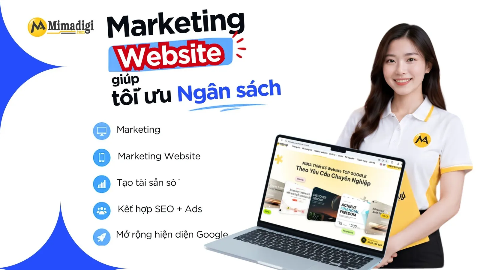 Marketing Website tạo tài sản số từ SEO, Content, backlink và Google Maps