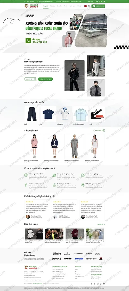 Hà Chung Garment Gia Công Quần Áo Số Lượng Lớn Cho Shop