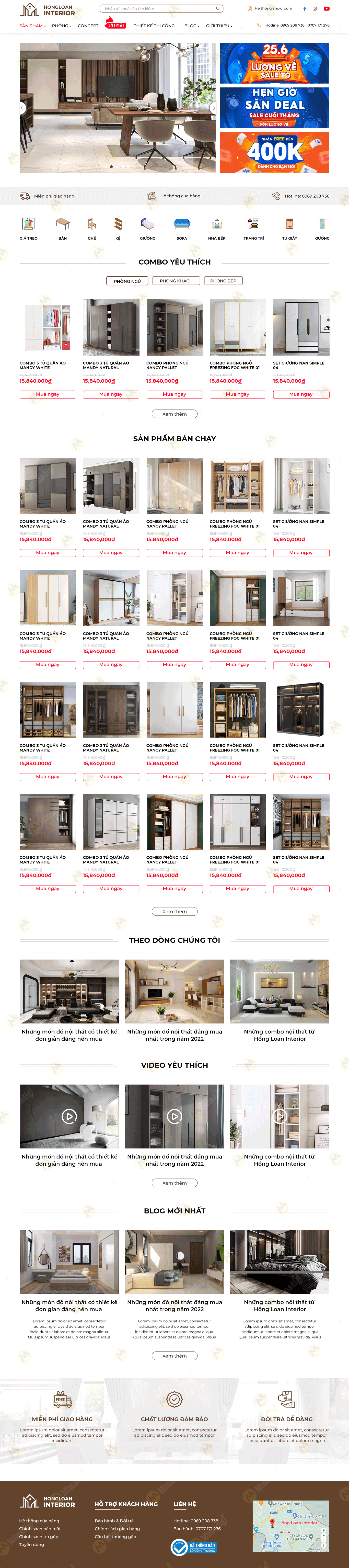 Building a professional interior design website HongLoanInterior.com – SEO-friendly, brand-oriented, and conversion-optimized with MIMA web design