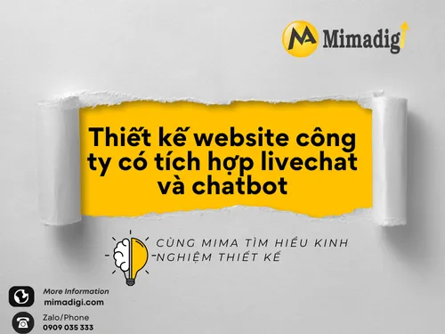 Company Website Design with Integrated Livechat and Chatbot