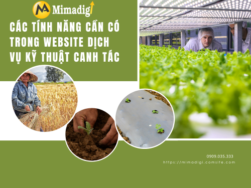 Thiết kế website dịch vụ kỹ thuật canh tác tại mimadigi