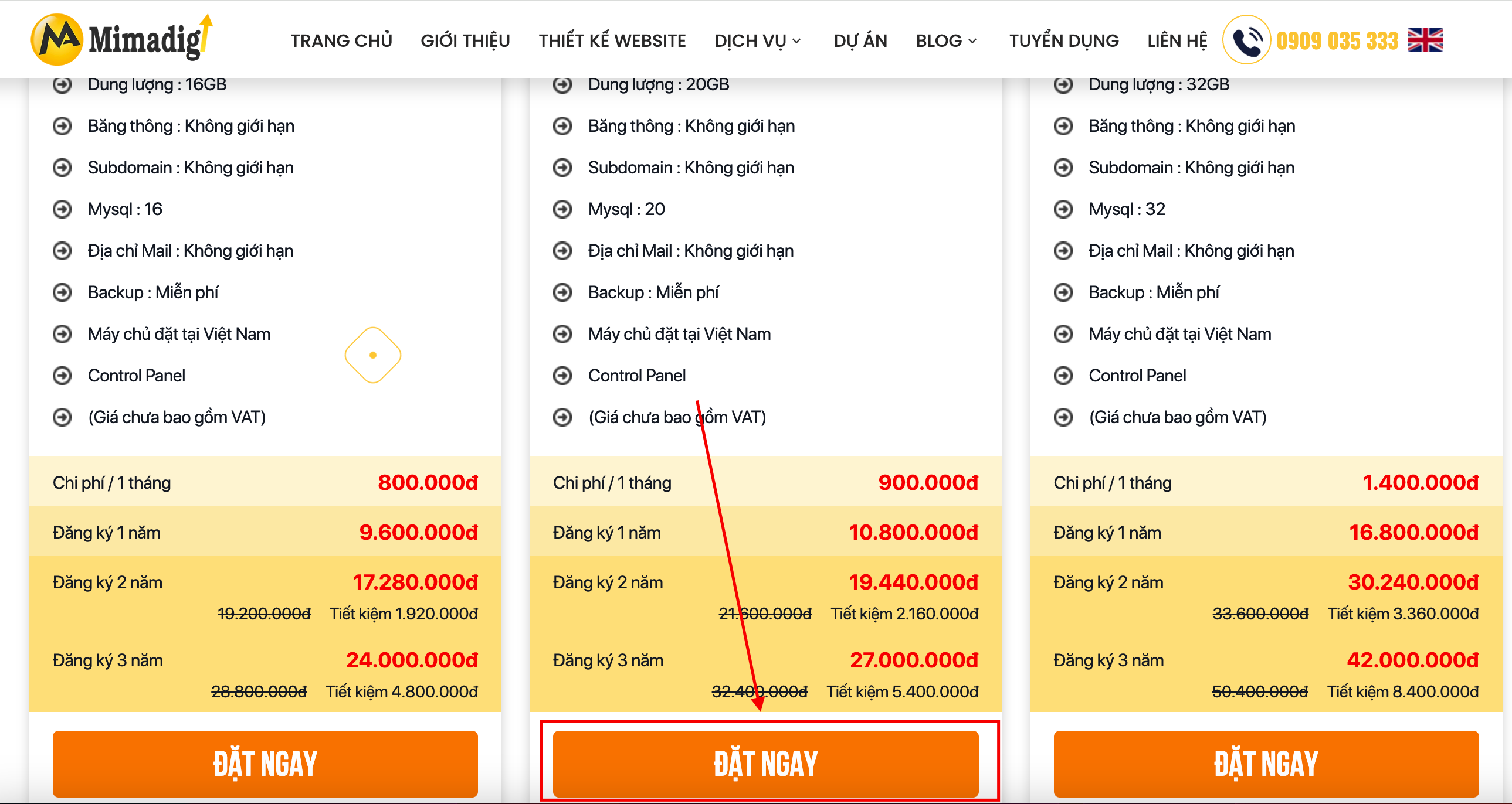 Chính sách mua hosting seo