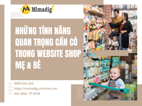 Thiết kế website shop mẹ & bé tại mimadigi