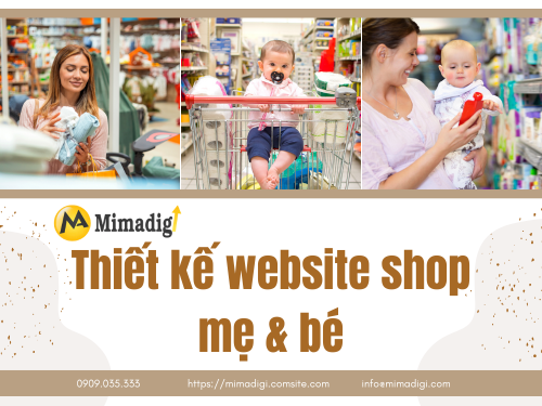 Thiết kế website shop mẹ & bé tại mimadigi