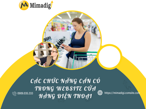 Thiết kế website cửa hàng điện thoại tại mimadigi