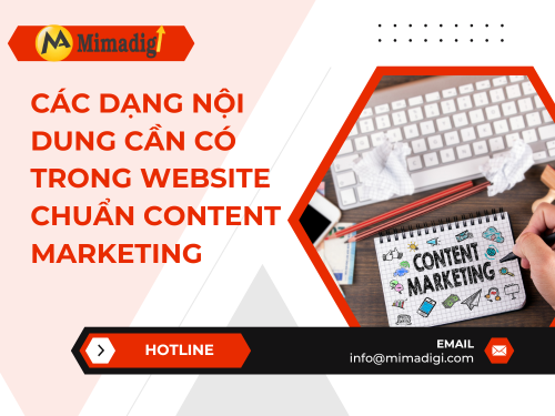 Website có cấu trúc content marketing tại mimadigi