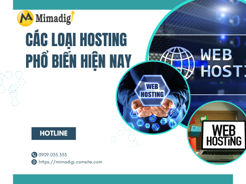 Các loại hosting phổ biến hiện nay của mimadigi