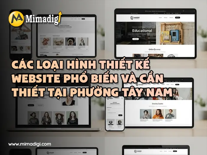 Thiết kế website Phường Tây Nam tại mimadigi