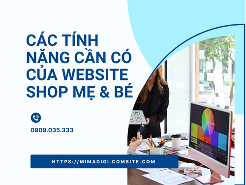 Thiết kế website shop mẹ & bé tại Bình Dương của mimadigi