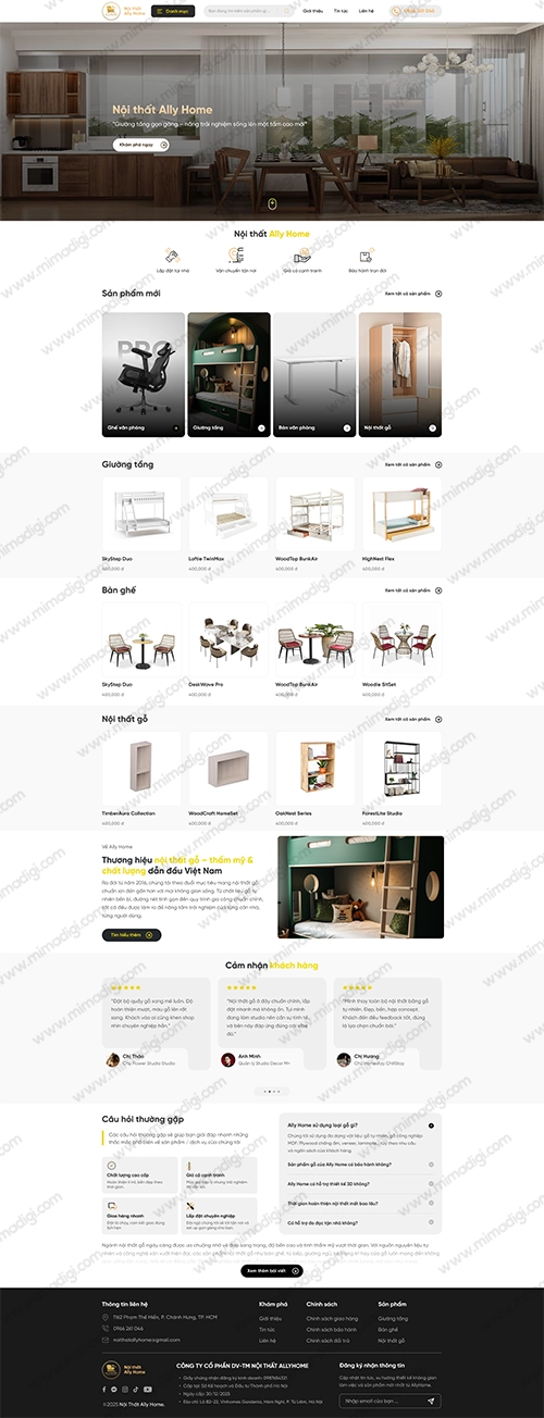 Thiết Kế Website Chuẩn SEO Cho Nội Thất Allyhome