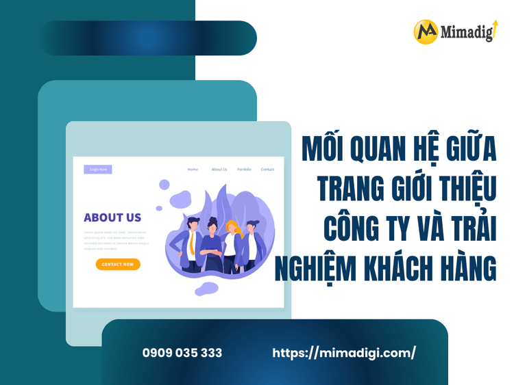 Relationship between the company introduction page and customer experience at MIMA