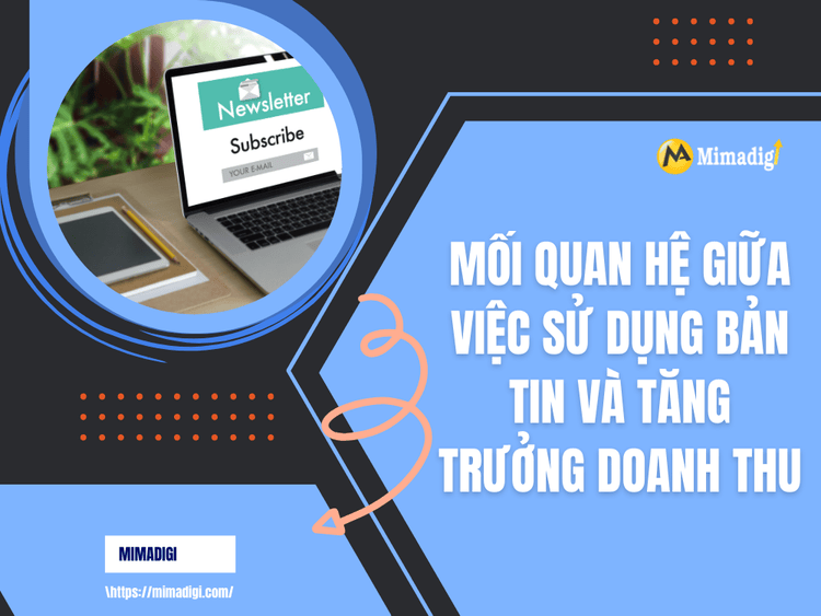 The relationship between using newsletters and revenue growth at MIMA