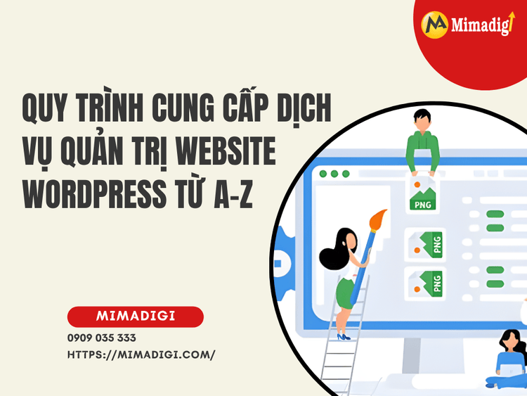 Quy trình cung cấp dịch vụ quản trị website WordPress từ A-Z tại MIMA
