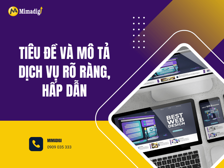 Clear and attractive service titles and descriptions at MIMA