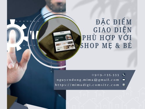 Thiết kế website shop mẹ & bé tại Bình Dương của mimadigi