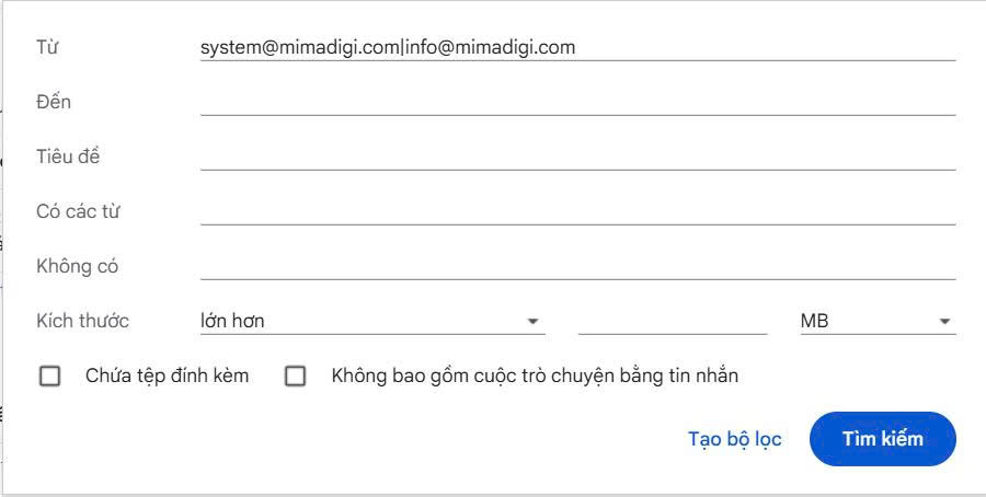 Bước 3: Nhập địa chỉ email hoặc tên miền cần whitelist