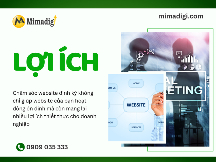 Lợi Ích Của Việc Chăm Sóc Website Đúng Cách tại mima
