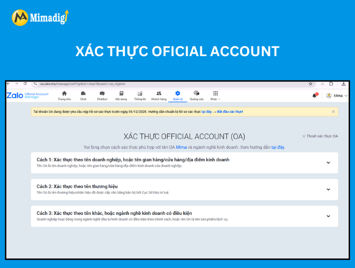 Chọn Cách Xác Thực