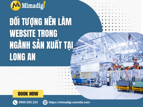 Thiết kế web công ty sản xuất Long An của mimadigi