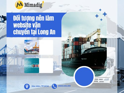 Làm website dịch vụ vận chuyển Long An của mimadigi