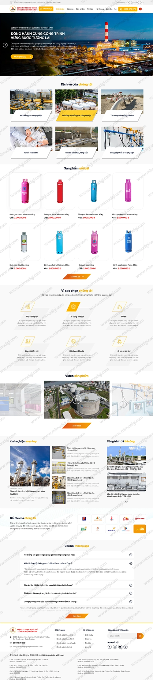Chuyển Đổi Số Ngành Gas Cùng Thiết Kế Website Với MIMA
