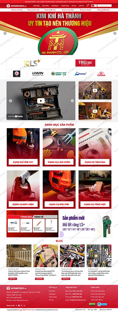 Kim Khí Hà Thành Standardizes Website Platform with MIMADIGI