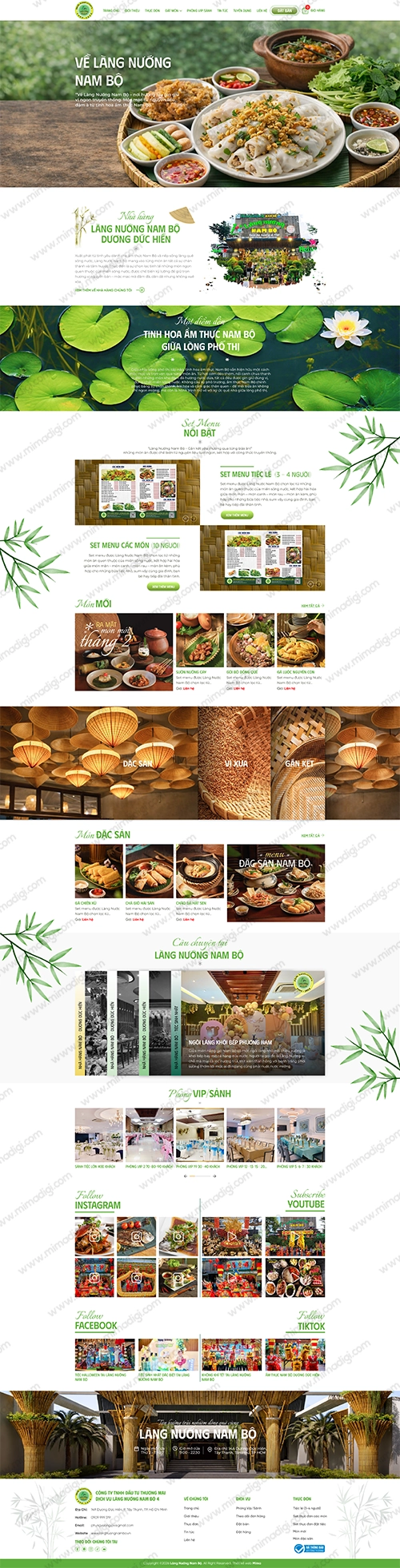 MIMA Chính Thức Hoàn Thành Website Làng Nướng Nam Bộ