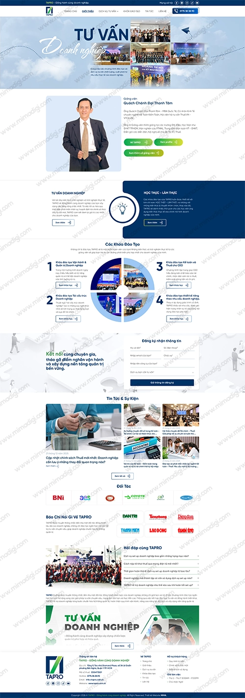Key Features of the Tapro Website