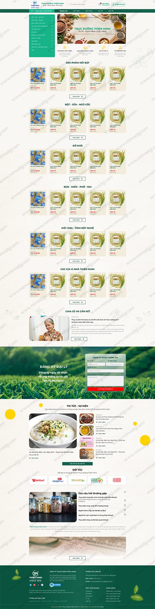 Dự Án Website Thực Phẩm Chay Thiện Minh