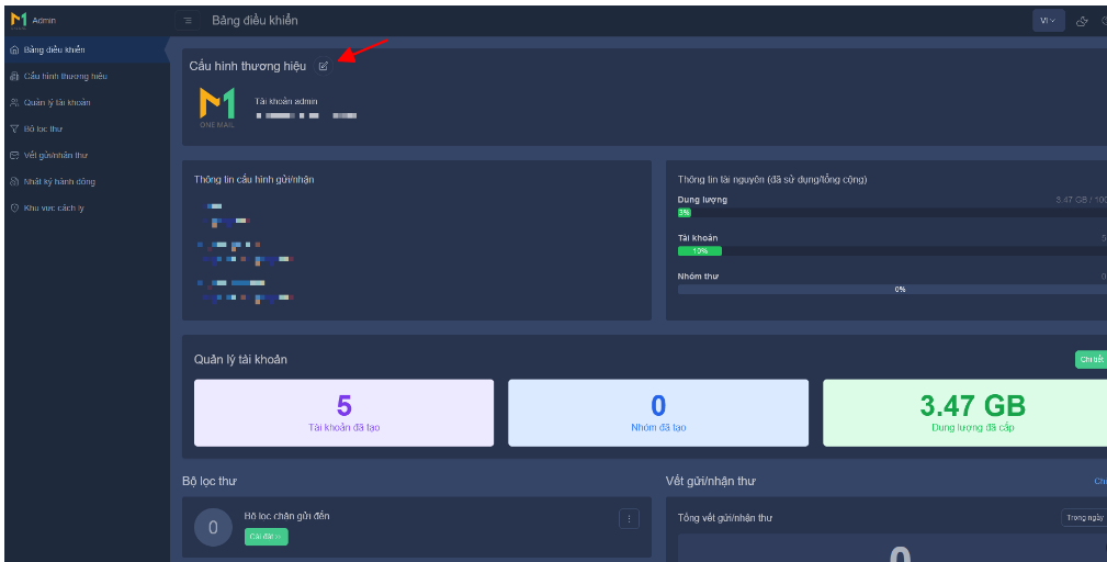 Hướng dẫn cấu hình thương hiệu cho OneMail