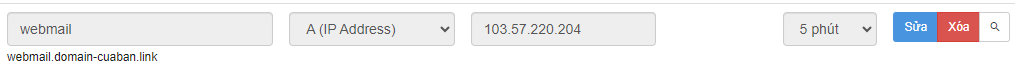 Bản ghi webmail