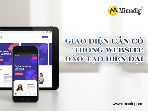 Thiết kế website đào tạo marketing, kỹ thuật số tại mimadigi