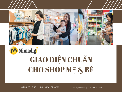 Thiết kế website shop mẹ & bé tại mimadigi