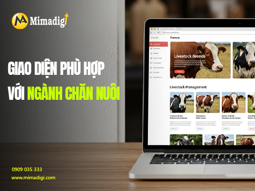 Thiết kế website trang trại chăn nuôi tại mimadigi