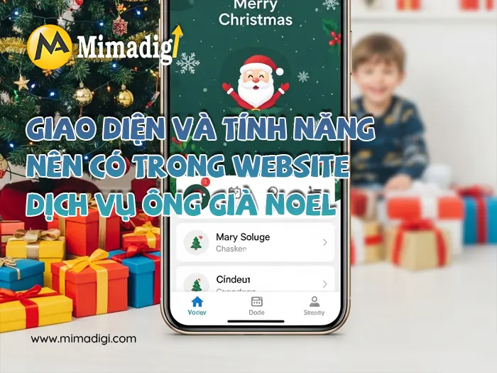 Thiết kế website dịch vụ gọi ông già Noel về nhà tại mimadigi