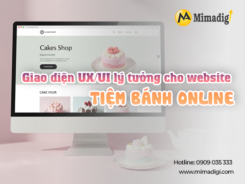 Thiết kế website tiệm bánh online tại mimadigi