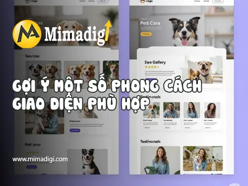 Thiết kế website dịch vụ chăm sóc thú cưng tại mimadigi