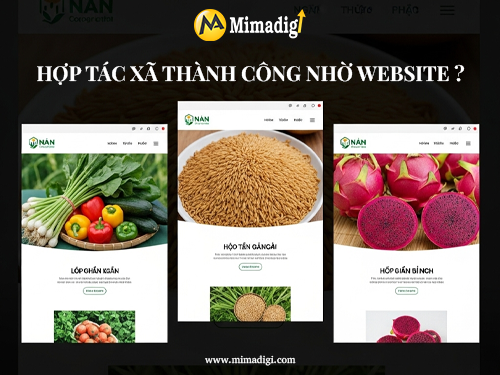 Thiết kế website hợp tác xã nông nghiệp tại mimadigi