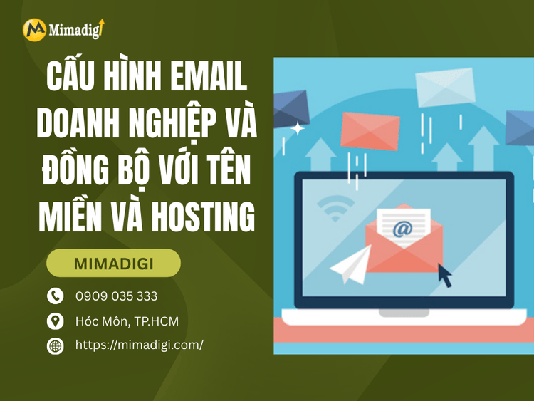 Configure business email and synchronize with domain name and hosting at MIMA