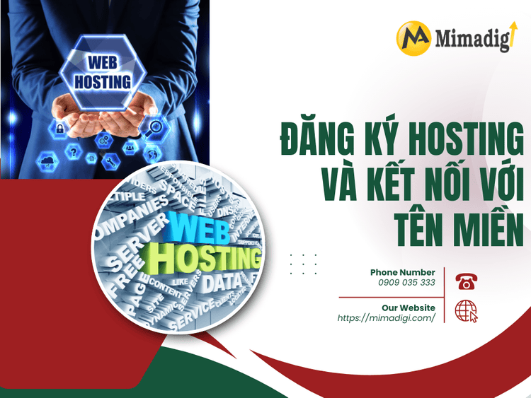 Register hosting and connect to the domain name at MIMA