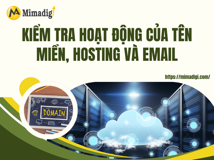 Check the operation of the domain name, hosting, and email at MIMA